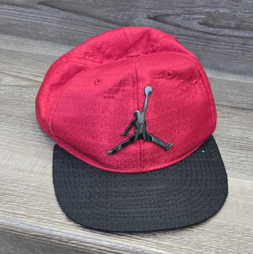Michael Jordan Red and Black Cap with Jumpman Logo